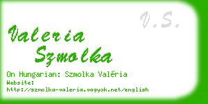 valeria szmolka business card
